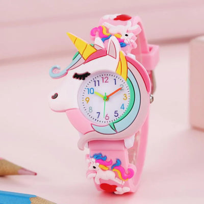 2024 New Rainbow Cloud Printed Silicone Band Children's Watch Girl Cute Cartoon Quartz Watch Kids Watches Boys Girl Watche