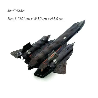 3D Metal Puzzle Air Force J-20 J-10B Fighter KA-50 RAH-66 VF-1S DIY Handmade Assembly Model Jigsaw Puzzle Toys For Adult Kids