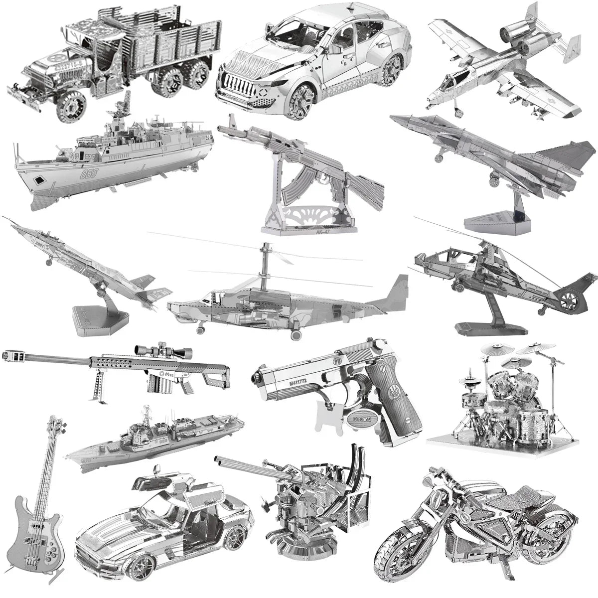 3D Metal Puzzle model kits DIY Laser Cut Puzzles Jigsaw Toy For Children