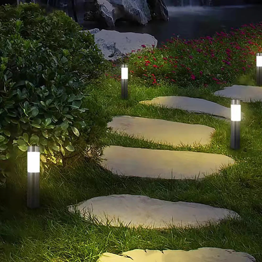 Solar Pathway Lights Waterproof Upgraded Walkway Landscape Outdoor Driveway Auto On/Off Lights for Yard Lawn Patio