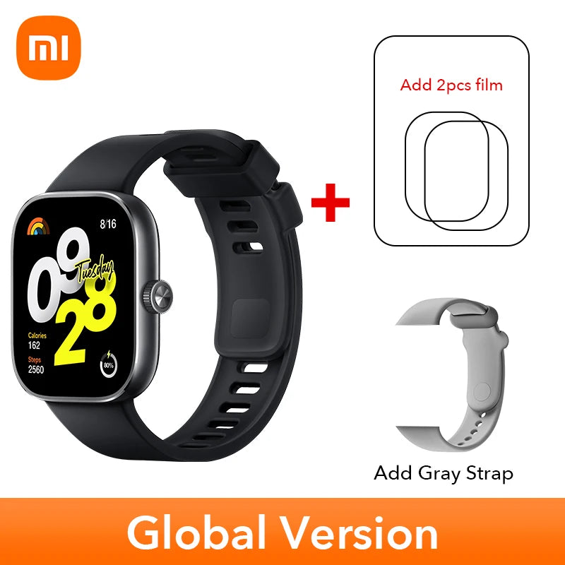 Global Version Xiaomi Redmi Watch 4 Smart Watch 1.97'' AMOLED Blood Oxygen Heart Rate Monitor Support Bluetooth Phone Call GPS