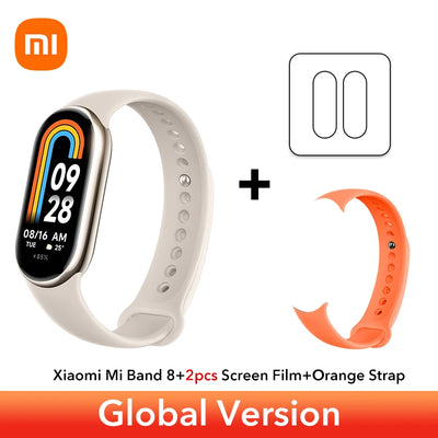 الإصدار العالمي من سوار Xiaomi Band 8 AMOLED مقاس 1.62 بوصة وعمر بطارية طويل للغاية يصل إلى 16 يومًا وسوار ذكي مزود بأكثر من 150 وضعًا رياضيًا