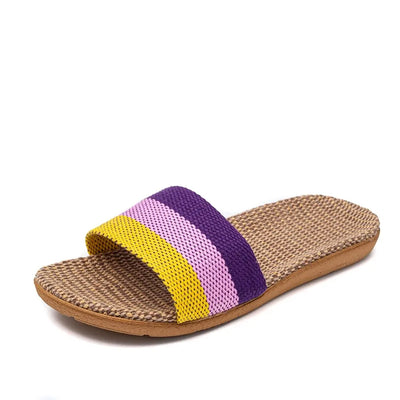 Summer Linen Women'S Slippers Flat Sandals Home Color EVA Lightweight Shoes For Women Casual Slippers Free Shipping