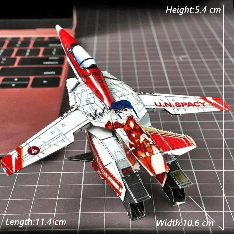 3D Metal Puzzle Air Force J-20 J-10B Fighter KA-50 RAH-66 VF-1S DIY Handmade Assembly Model Jigsaw Puzzle Toys For Adult Kids