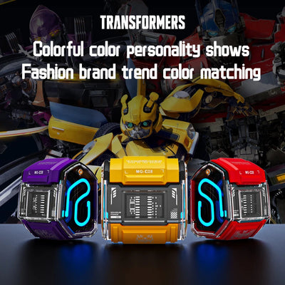 سماعات أذن لاسلكية Transformers MG-C03 بتقنية بلوتوث 5.3 TWS للألعاب والموسيقى ذات الوضع المزدوج وصوت عالي الدقة وسماعات منخفضة الكمون