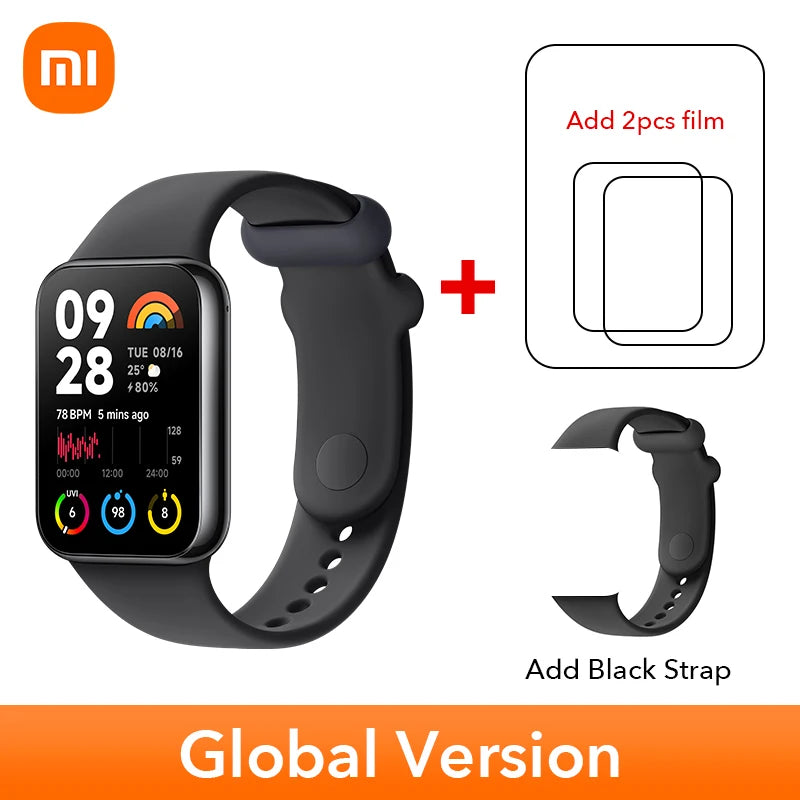 الإصدار العالمي الجديد من سوار Xiaomi Smart Band 8 Pro بشاشة AMOLED مقاس 1.74 بوصة وعمر بطارية يصل إلى 14 يومًا 5ATM مقاوم للماء