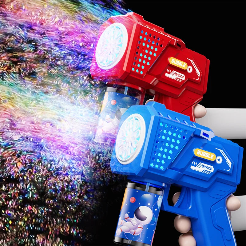 Children's Handheld Automatic Porous Space Bubble Gun Outdoor Entertainment Toy [Without Bubble Water]