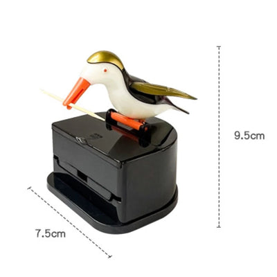 Creative Toothpick Holder Cartoon Small Bird Toothpick Container Press Toothpick Dispenser Storage Box Automatic Kitchen