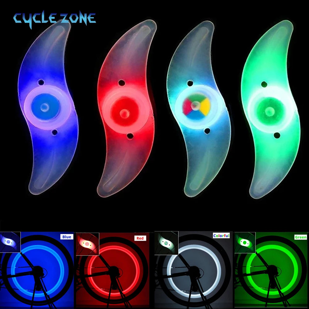 Bike Wheel Spoke Light Tire Lights 3 Mode LED Tyre Tire Flash Lamp Bike Safety Warning Easy to Install MTB Bicycle Accessories