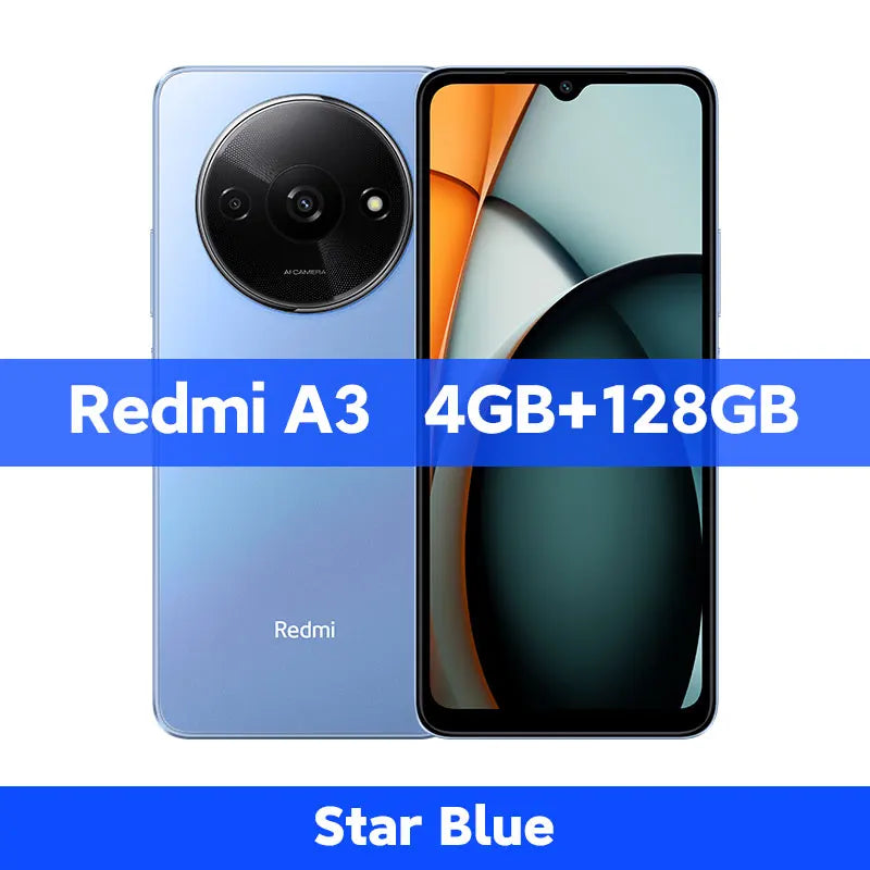 Global Version Xiaomi Redmi A3 Smartphone 64GB / 128GB ROM 6.71" Dot Drop display MediaTek Helio G36 5000mAh Battery 8MP Camera