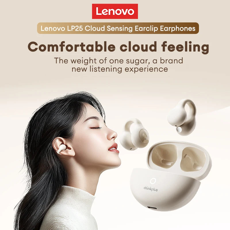 اختيار سماعات الرأس اللاسلكية Lenovo LP25 OWS Bluetooth ذات عمر البطارية الطويل سماعة الألعاب HIFI Stereo Sound سماعة HD Call مع ميكروفون