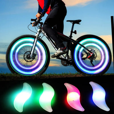 Mountain Biking Road Vehicle Wind Fire Wheel Color Spoke Light Rim Light Tire Wheel Light Night Riding Night Riding Equipment Ac