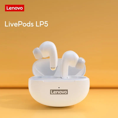 Original Lenovo LP5 Wireless Bluetooth Earphone Fast Charging Long Endurance HD Call With Microphone Sports Waterproof Headset