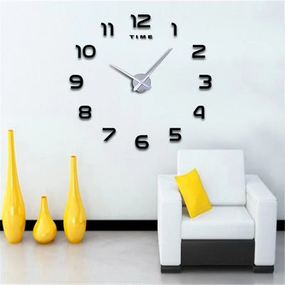 2023 Modern Design Large Wall Clock 3D DIY Quartz Clocks Fashion Watches Acrylic Mirror Stickers Living Room Home Decor Horloge