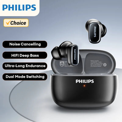 سماعات أذن TAT2569 لاسلكية أصلية من Philips بتقنية البلوتوث V5.4 مع ميكروفون وسماعات أذن مقاومة للماء مع وضع الاستعداد الطويل للغاية