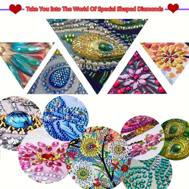 1pc Cat Pattern Diamond Painting Kit, DIY 5D Special Shape Crystal Diamond Partial Diamond Painting Mosaic Making Craft Frameles