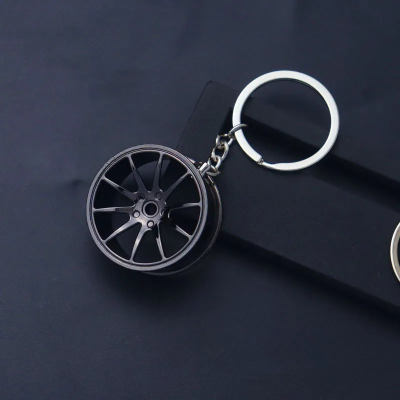 Creative Gear Head Keychain Speed Gearbox Keyring for Car Key Turbo Hub Brake Disc Pendant Shock Absorber Keys New Wholesale