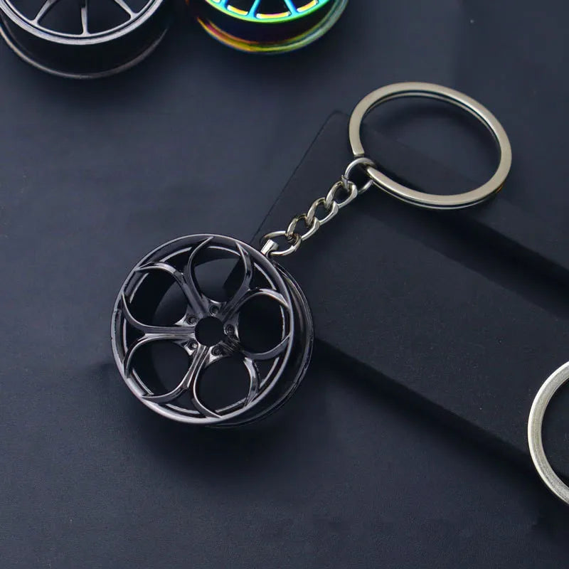 Creative Gear Head Keychain Speed Gearbox Keyring for Car Key Turbo Hub Brake Disc Pendant Shock Absorber Keys New Wholesale