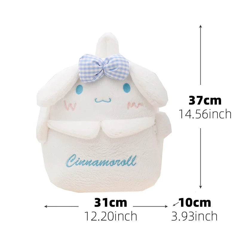 مجموعة حقيبة ظهر من سلسلة Cinnamoroll، حقيبة مدرسية برسومات كرتونية أنمي، حقيبة ظهر يومية كبيرة الحجم، حقيبة ظهر للسفر والتنقل للطلاب والأطفال