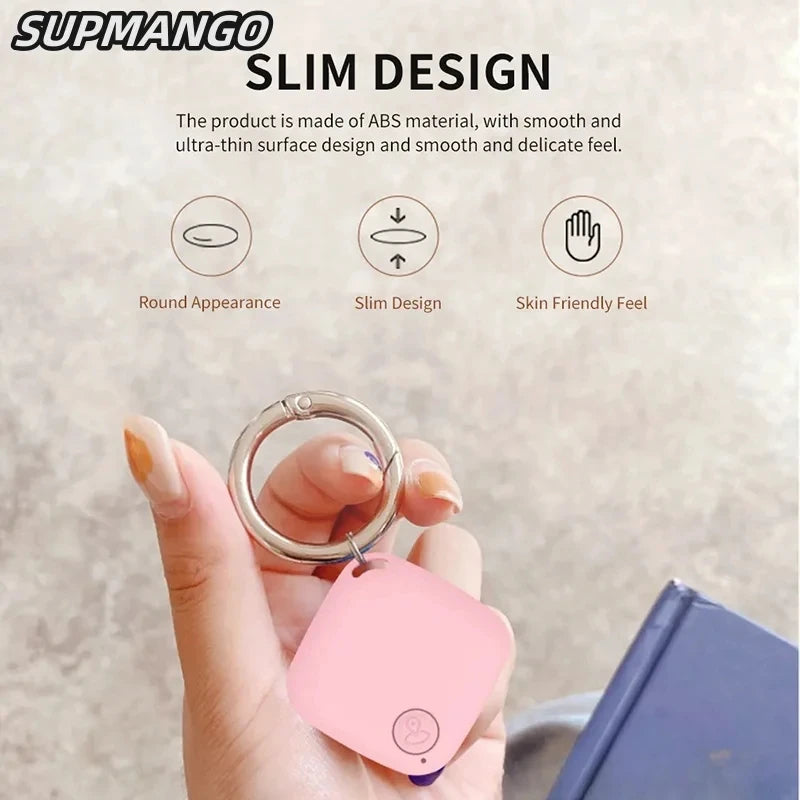 Mini Bluetooth 5.0 Tracker AntiLost Device Round Pet Kids Bag Wallet Tracking Smart Finder Locator