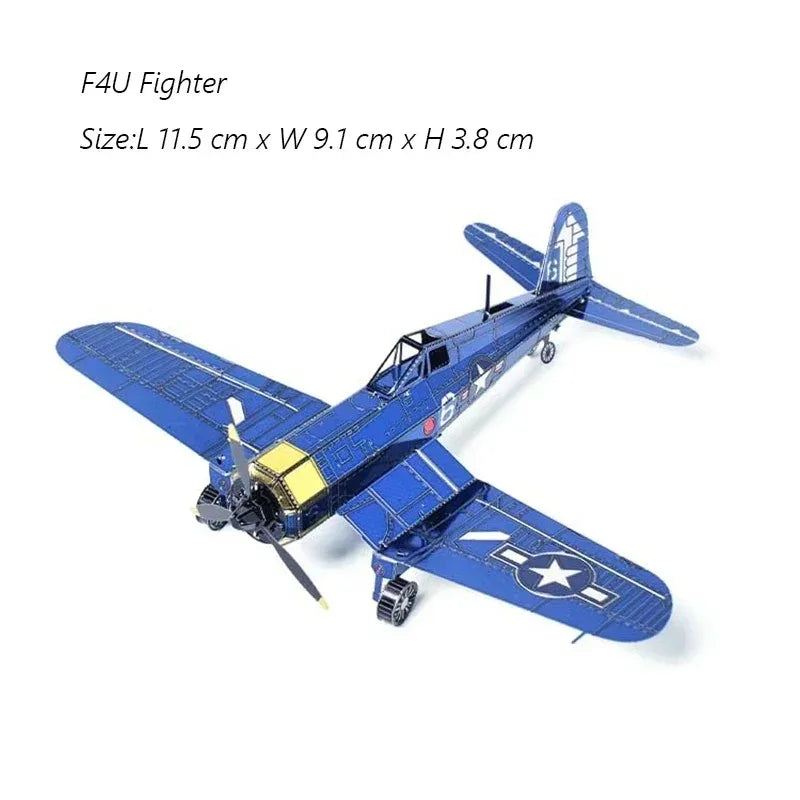 3D Metal Puzzle Air Force J-20 J-10B Fighter KA-50 RAH-66 VF-1S DIY Handmade Assembly Model Jigsaw Puzzle Toys For Adult Kids