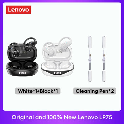 New Original Lenovo LP75 2/3/5pcs TWS Bluetooth V5.3 Earphones Wireless LED Digital Display Headphones IPX5 Waterproof Headset