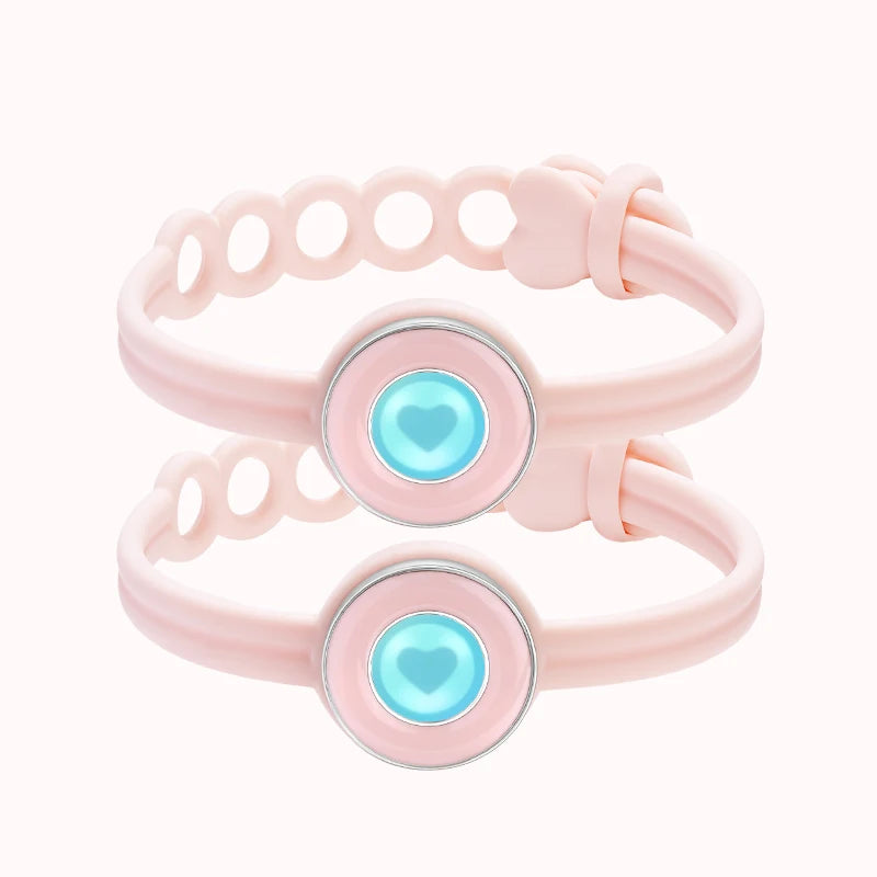 TOTWOO Candy Collection Long Distance Touch Bracelets Colorful Band Vibration & Light up Gifts for Girlfriend Pairing Jewelry