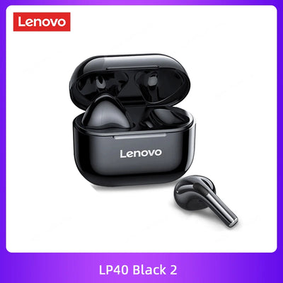 Lenovo Original LP40 TWS 5Pcs 10pcs Earphone Bluetooth Wireless 5.0 Dual Stereo Noise Reduction Bass Touch Control Wholesale