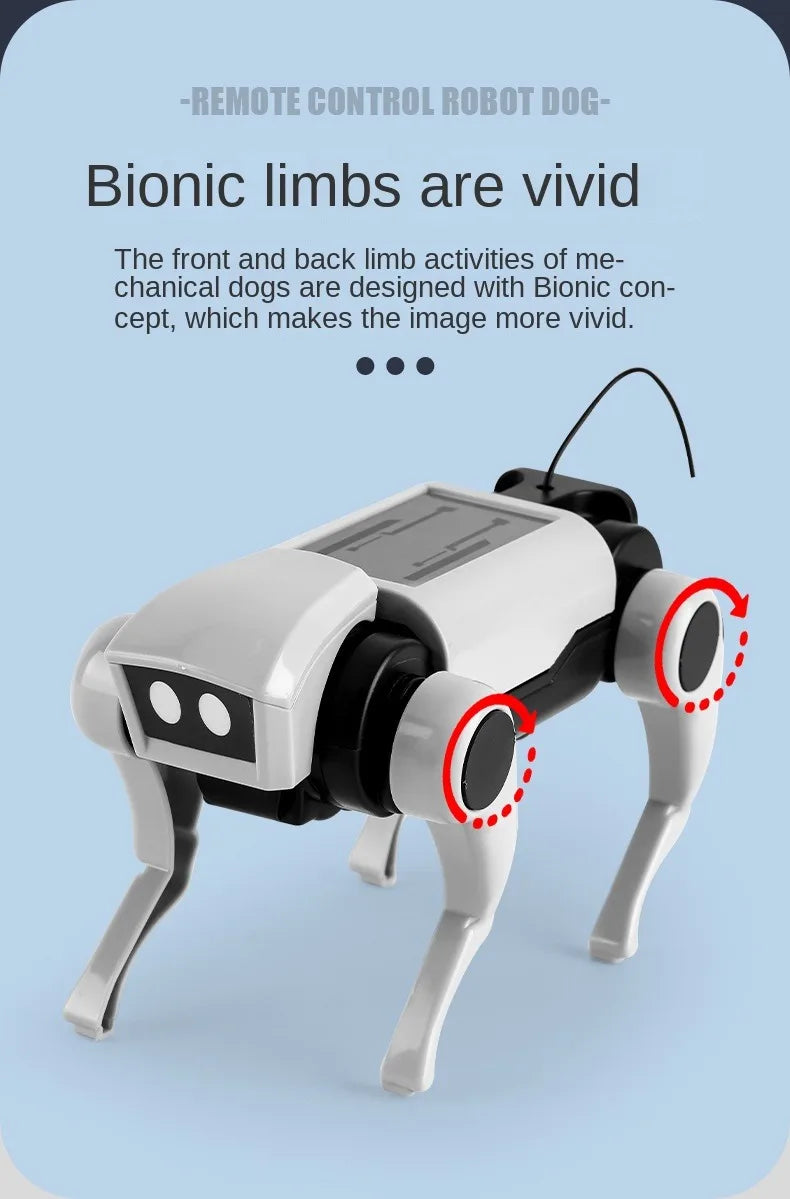 لعبة روبوت Rc للأطفال تعمل بالتحكم عن بعد، لعبة كلاب ميكانيكية لتعليم العلوم، مجموعة نماذج كهربائية ذاتية الصنع، هدية للأولاد