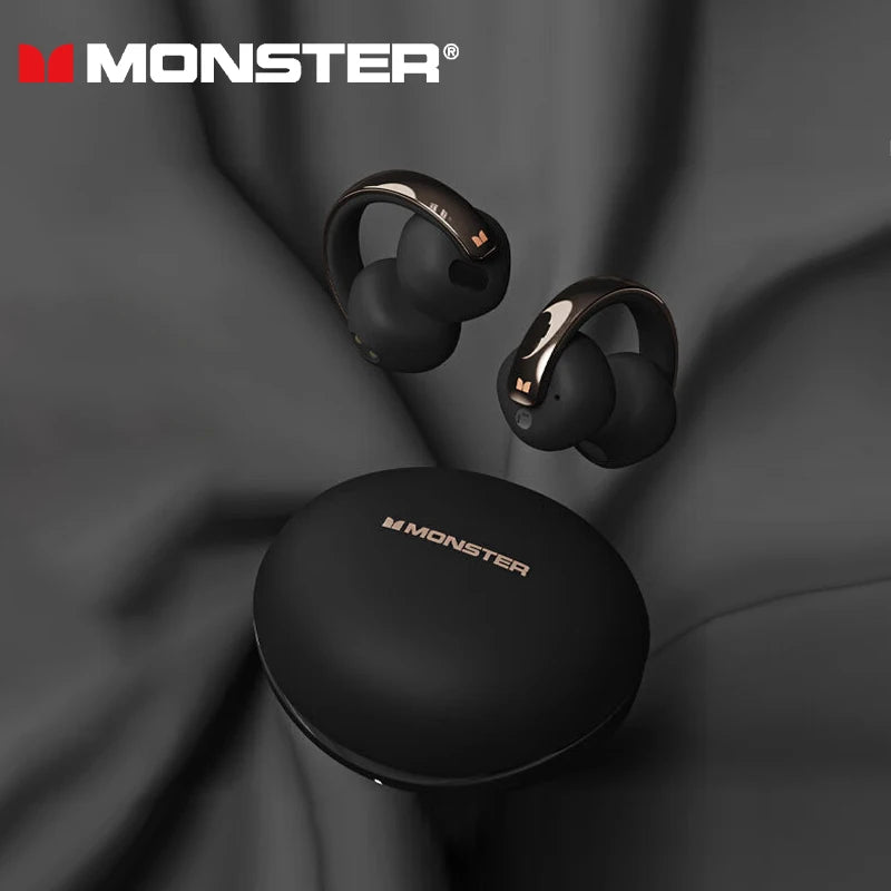 سماعات أذن Monster XKT30 TWS اللاسلكية بتقنية البلوتوث 5.4 الأصلية من Choice مع مشبك للأذن وسماعات أذن تعمل باللمس وخاصية تقليل الضوضاء العميقة