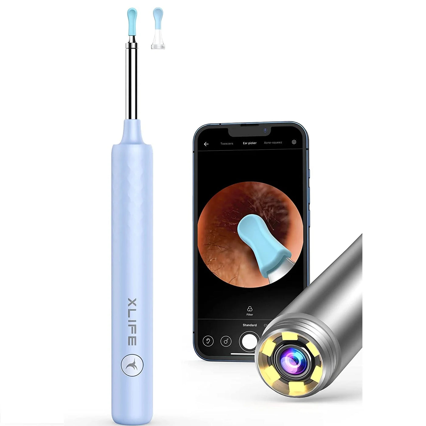 Bebird Xlife X3 Visual Earwax Remover With Camera,Smart Ear Cleaner 3.0 Mega Pixels Endoscope Otoscope For Earpick Health Care