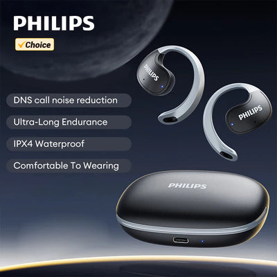 Philips TAT2708 OWS Wireless Bluetooth Earphones Noise Cancelling Game Headset Long Endurance Waterproof Sport Earbuds With Mic