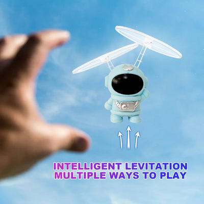 Mini Infrared Induction Flying Toy Astronaut Style Aircraft Helicopter Toy Induction Flying Machine Automatic Flight Kids Toy