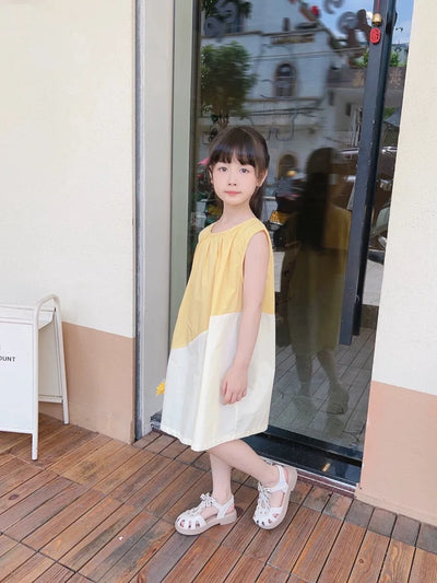 3-9y Summer children's girls dresses children's spliced female princess dresses new flower girl dresses cotton candy dresses