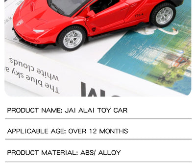 Alloy Sports Car Toy Super Sports Car Sliding Door Retractable Car Structure Model Children Toy Boy Gift