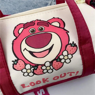 Disney Stitch Canvas Bucket Bag Kawaii Cartoon Handbag Casual All-Match Crossbody Bag Portable Satchel Tote Fashion Backpacks