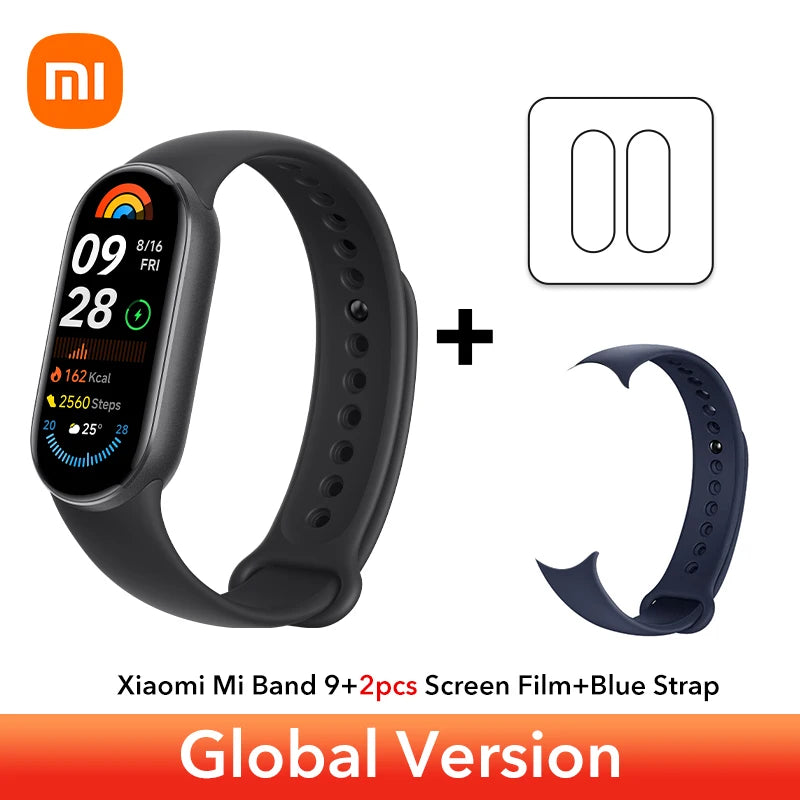 Global Version Xiaomi Smart Band 9 150+ sports modes 1.62'' AMOLED display Colourful metallic frame All-day blood oxygen