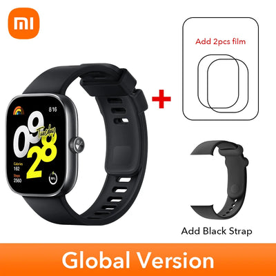 Global Version Xiaomi Redmi Watch 4 Smart Watch 1.97'' AMOLED Blood Oxygen Heart Rate Monitor Support Bluetooth Phone Call GPS