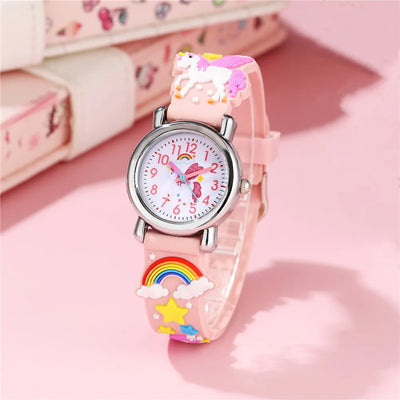 New CHILDREN'S Watch Can Love Rainbow Pony CHILDREN'S Quartz Watch Plastic Strap