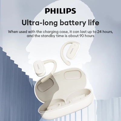 سماعات أذن ستيريو لاسلكية TAT3708 أصلية من Philips مزودة بخاصية البلوتوث وسماعات أذن رياضية طويلة الأمد ومقاومة للماء