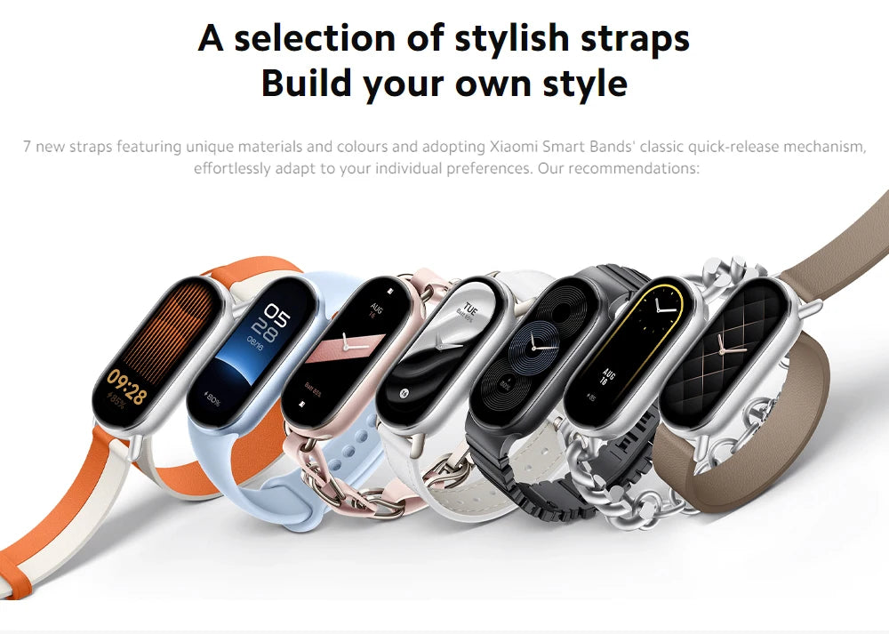 Global Version Xiaomi Smart Band 9 1.62'' AMOLED Supports 150+ sports modes 21-day battery life* sleep SpO₂ monitoring* band