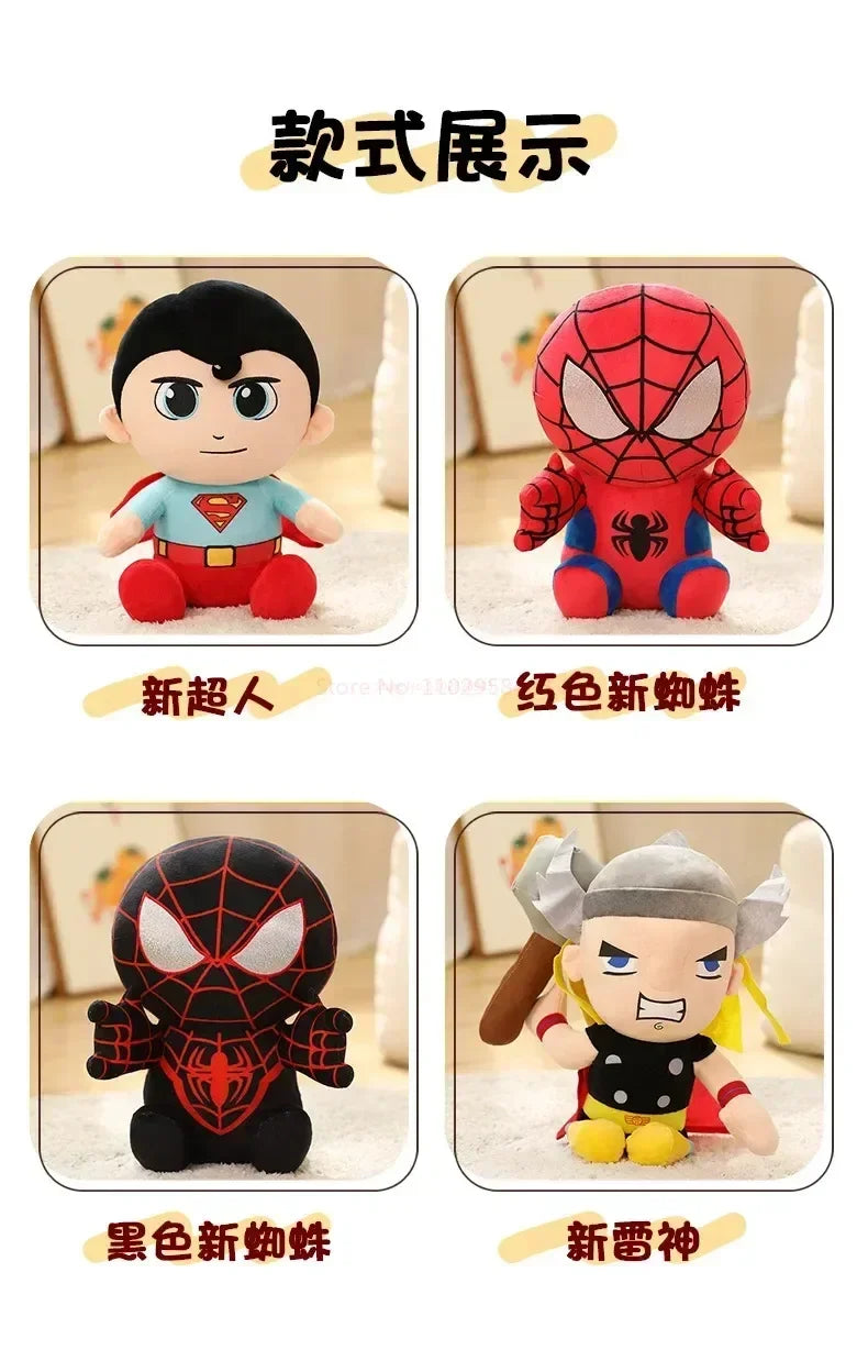 25/35cm Marvel Spiderman Plush Toy Soft Stuffed Cartoon Stuffed Doll Large Plush Boy Cloth Doll Pillow Kid Christmas Gift