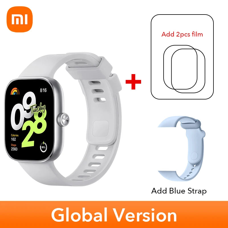 Global Version Xiaomi Redmi Watch 4 Smart Watch 1.97'' AMOLED Blood Oxygen Heart Rate Monitor Support Bluetooth Phone Call GPS