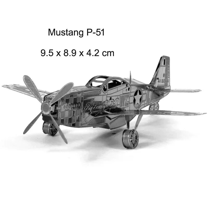 3D Metal Puzzles Military J-20 J-10B SU-34 KA-50 Fighter UFO RAH-66 Helicopter DIY Handmade Assemble Model Jigsaw Puzzles