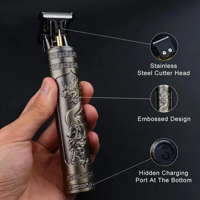 Vintage T9 Hair Cutting Machine Professional Hair Clipper Barber Men Hair Trimmer Shaver Electric Body Hair Beard Shaving