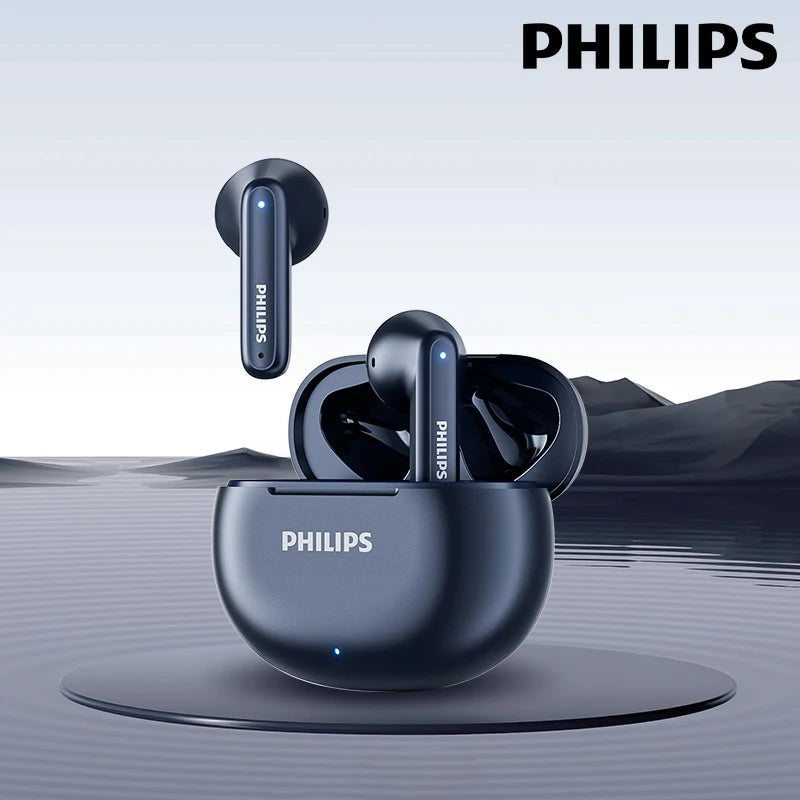 سماعات أذن TAT1199 اللاسلكية الأصلية من Philips بتقنية البلوتوث V5.4 مع خاصية إلغاء الضوضاء وسماعات الألعاب المقاومة للماء