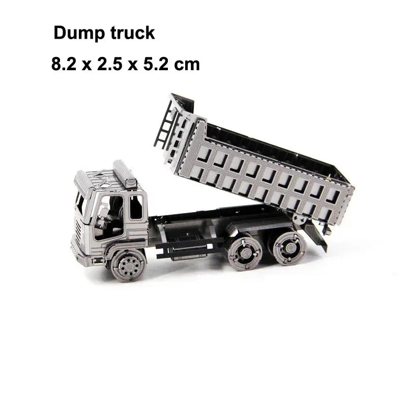 3D Metal Puzzle Mixer Truck Engineering Vehicle DIY Handmade Assembly Model Jigsaw Puzzle Toys For Adult Kids