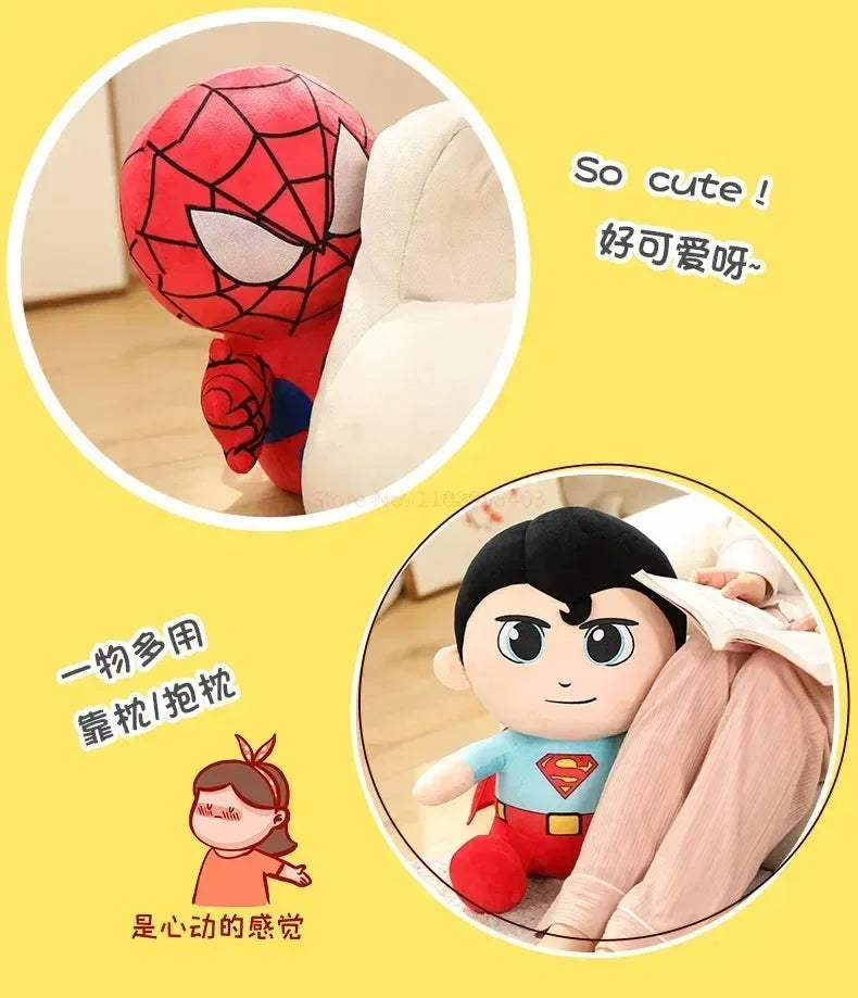 25/35cm Marvel Spiderman Plush Toy Soft Stuffed Cartoon Stuffed Doll Large Plush Boy Cloth Doll Pillow Kid Christmas Gift