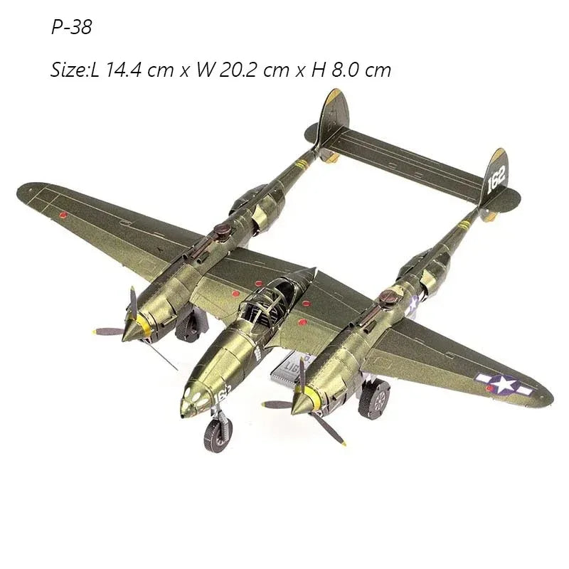 ألعاب تركيب الصور المقطوعة المعدنية ثلاثية الأبعاد للقوات الجوية J-20 J-10B Fighter KA-50 RAH-66 VF-1S نموذج تجميع يدوي الصنع ألعاب تركيب الصور المقطوعة للكبار والأطفال