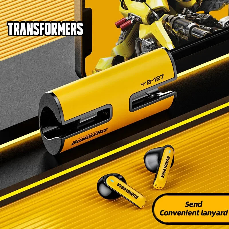 Transformers TF-T02 New TWS Wireless Bluetooth V5.3 Earphones Gaming Music Dual Mode Headset HiFi Sound Low Latency Headphones